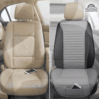 Set de 2 huse NextWave®️ pentru scaune auto, ofera protectie scaunelor din fata, universala, masina per — problemă și soluție
