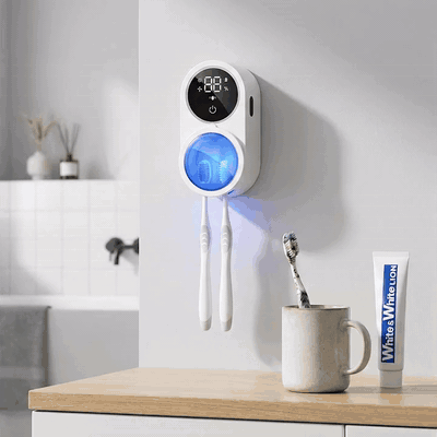 Sterilizator UV Portabil pentru 2 Periute de Dinti BeGenius ®, Suport Periute Dinti Inteligent cu Funct — problemă și soluție