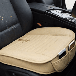 Husa scaun auto NextWave®️, universala, 53 x 53 cm, ofera protectie pentru sezut scaun fata, piele PU, — problemă și soluție