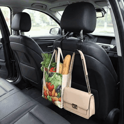 Set 4 carlige spatar auto NextWave®️, textura fibra de carbon, capacitate mare pana la 10 kg, pentru or — problemă și soluție