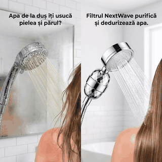 Filtru de apa premium NextWave® pentru para de dus cu 20 stagii de filtrare, usor de instalat, infuzie — problemă și soluție
