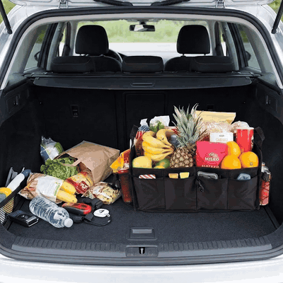Organizator portbagaj auto pliabil NextWave, compartimentare personalizabila, 53x34cm — problemă și soluție