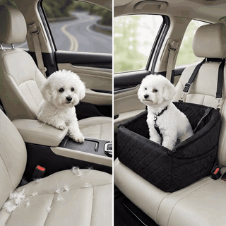 Scaun auto pentru caini NextWave®, detasabil si lavabil, pentru animale de pana la 13,6 kg, cu centura — problemă și soluție