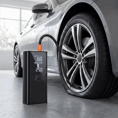 Compresor Auto Portabil Digital NextWave cu accumulator, baterie 6000mAh, pentru Anvelope Auto, Motocic — problemă și soluție