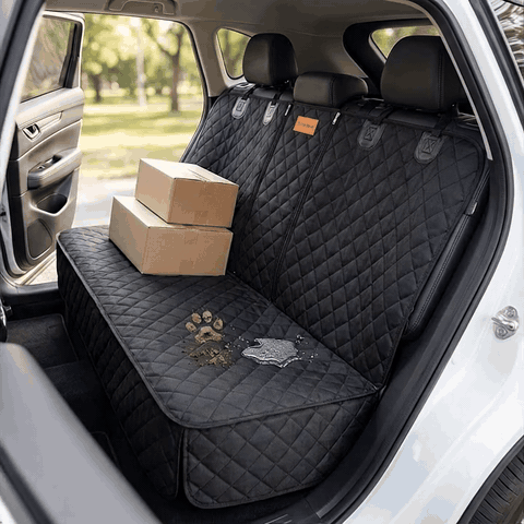 Husa scaune auto pentru transport animale NextWave®️, universala, caini si pisici, taxi, ride sharing, — problemă și soluție