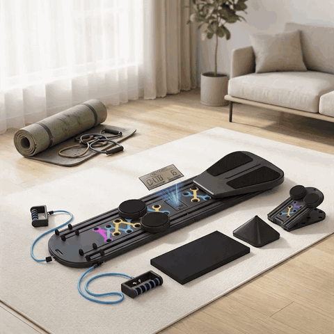 Placa Pilates multifunctionala 6-in-1 NextWave®, antrenament corporal complet si sculptare abdomene, fu — problemă și soluție