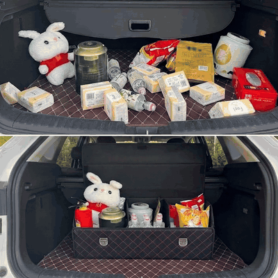 Organizator portbagaj auto Premium NextWave®️, Multifunctional, Pliabil, Rezistent, Manere Laterale, Pr — problemă și soluție