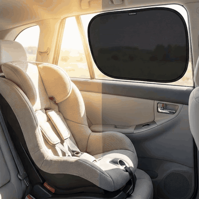 Parasolar auto NextWave® pentru geam lateral, set 2 bucati, protectie UV certificata UPF 50+, blocheaza — problemă și soluție