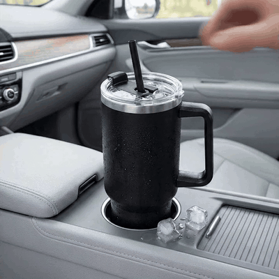 Cana termoizolanta NextWave® 1180 ml, din otel inoxidabil, cu pereti triplu izolati, capac 2 in 1 anti- — problemă și soluție