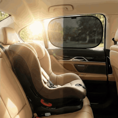 Parasolar auto NextWave® pentru geam lateral, set 2 bucati, protectie UV certificata UPF 50+, blocheaza — problemă și soluție