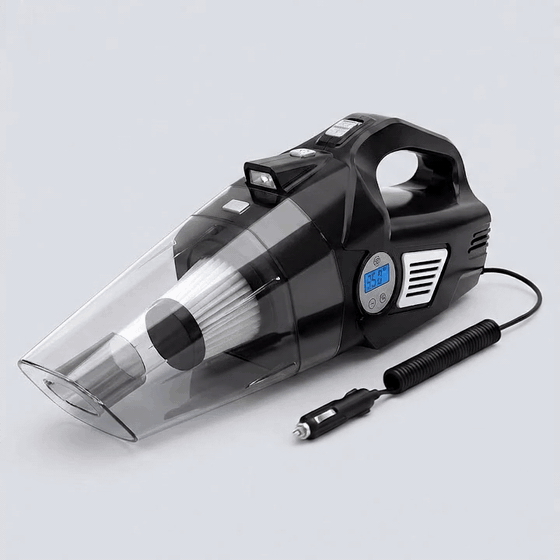 Aspirator Auto Multifunctional NextWave si Compresor Portabil cu Fir, Aspirare Rapida, Umflare Anvelope — problemă și soluție