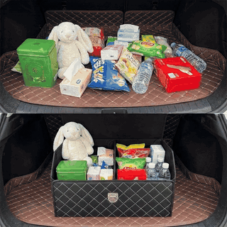 Organizator portbagaj auto Premium NextWave®️, Multifunctional, Pliabil, Rezistent, Manere Laterale, Pr — problemă și soluție