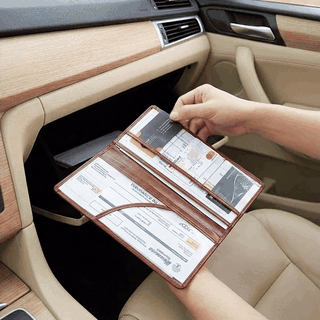 Organizator documente auto NextWave®️, port-document pentru inmatriculare si asigurare, mapa pliabila c — problemă și soluție