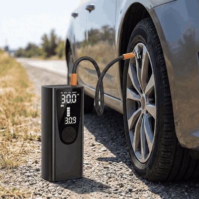 Compresor portabil electric NextWave® – pompa de aer reincarcabila 6000 mAh, presiune 0, 1-10, 3 bar (1 — problemă și soluție