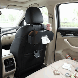 Organizator spatar auto NextWave®️, suport multifunctional cu buzunar pentru tableta, 2 suporturi de pa — problemă și soluție