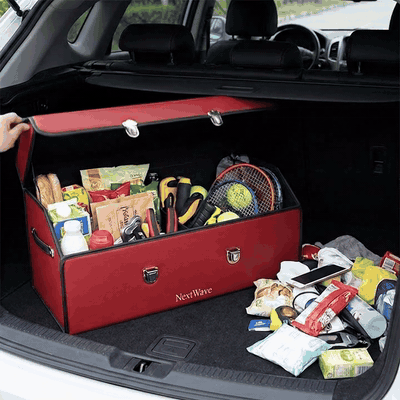 Organizator portbagaj auto Premium NextWave®️, Multifunctional, Pliabil, Rezistent, Manere Laterale, Pr — problemă și soluție