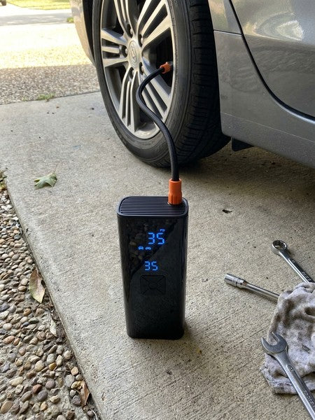 Compresor Auto Portabil Digital NextWave cu accumulator, baterie 6000mAh, pentru Anvelope Auto, Motociclete, — testimonial 1
