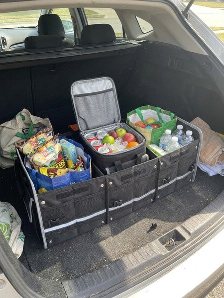 Organizator portbagaj auto cu Geanta Termica NextWave®️ si chingi de ancorare, Multifunctional, Pliabil, 6 co — testimonial 1