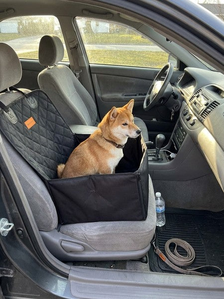 Husa scaun auto protectie si transport animale 2-1 NextWave®️, caini si pisici ofera protectie scaun fata, un — testimonial 1