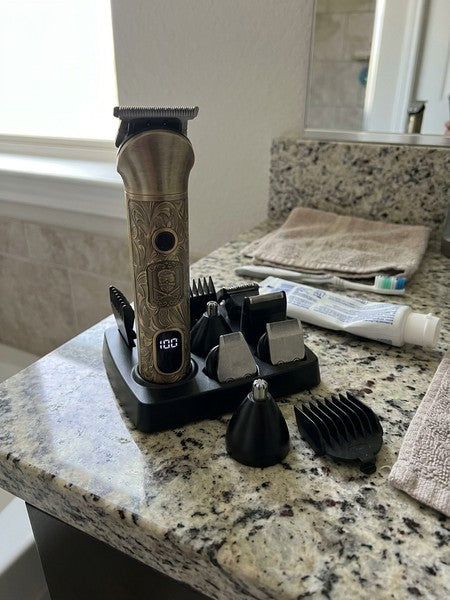 Masina de tuns si Aparat de ras BeGenius®, Multifunctionala 7 in 1, Lame Inox, Corp Metal, Profesional, Barba — testimonial 1