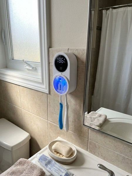 Sterilizator UV Portabil pentru 2 Periute de Dinti BeGenius ®, Suport Periute Dinti Inteligent cu Functie de — testimonial 1