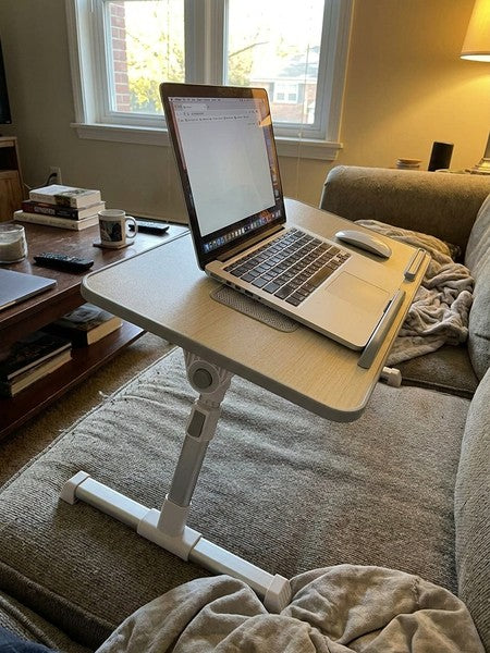 Masa Laptop Pliabila NextWave®, Ventilator Racire USB, Inclinare Ajustabila, Suport Reglabil pentru Pat si Ca — testimonial 2