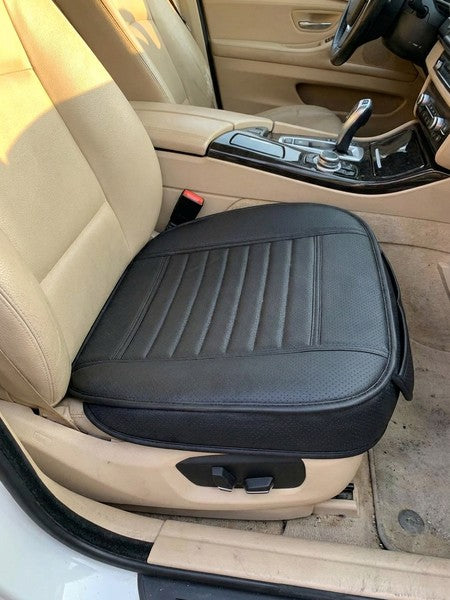 Husa scaun auto NextWave®️, universala, 53 x 53 cm, protectie pentru sezut scaun fata, piele PU, design elega — testimonial 2