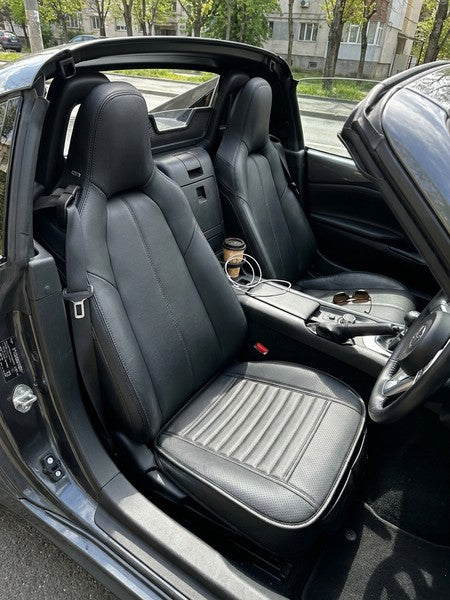 Husa scaun auto NextWave®️, universala, 53 x 53 cm, protectie pentru sezut scaun fata, piele PU, design elega — testimonial 3