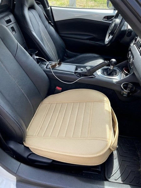 Husa scaun auto NextWave®️, universala, 53 x 53 cm, ofera protectie pentru sezut scaun fata, piele PU, anti-a — testimonial 3