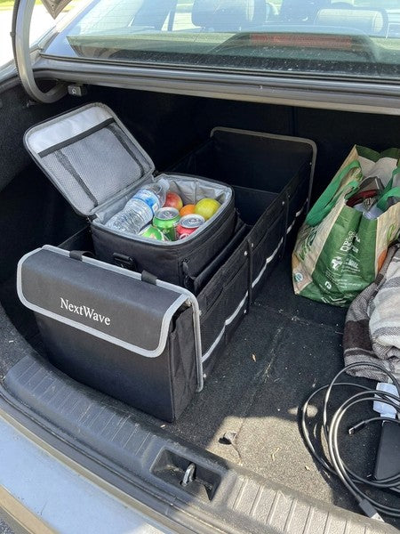 Organizator portbagaj auto cu Geanta Termica NextWave®️ si chingi de ancorare, Multifunctional, Pliabil, 6 co — testimonial 3