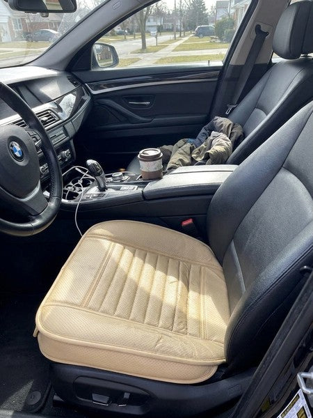 Husa scaun auto NextWave®️, universala, 53 x 53 cm, ofera protectie pentru sezut scaun fata, piele PU, anti-a — testimonial 3