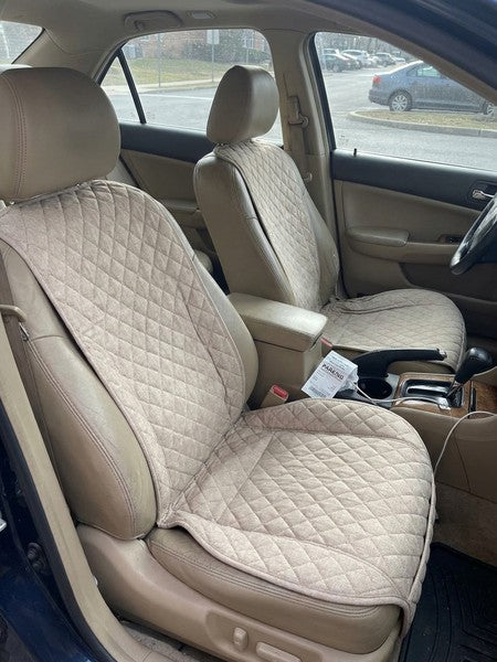 Set 2 Huse scaune auto fata, NextWave, universale, antialunecare, bej — testimonial 3