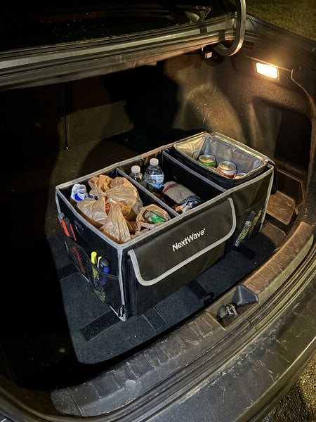 Organizator portbagaj auto cu Geanta Termica NextWave®️ si chingi de ancorare, Multifunctional, Pliabil, 6 co — testimonial 4