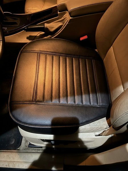 Husa scaun auto NextWave®️, universala, 53 x 53 cm, protectie pentru sezut scaun fata, piele PU, design elega — testimonial 4