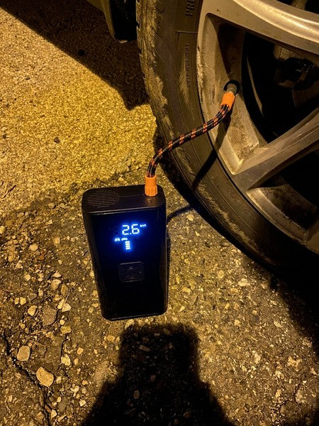 Compresor Auto Portabil Digital NextWave cu accumulator, baterie 6000mAh, pentru Anvelope Auto, Motociclete, — testimonial 4